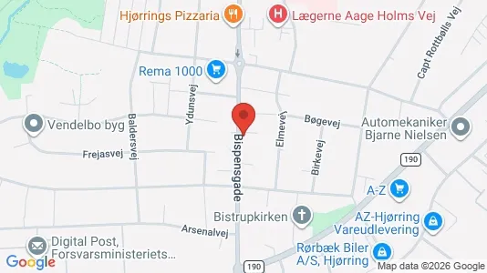 Apartments for rent i Hjørring - kort over placeringen