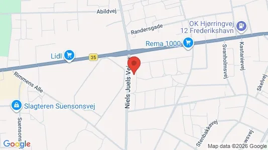 Apartments for rent i Frederikshavn - kort over placeringen