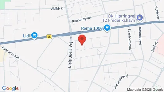 Apartments for rent i Frederikshavn - kort over placeringen