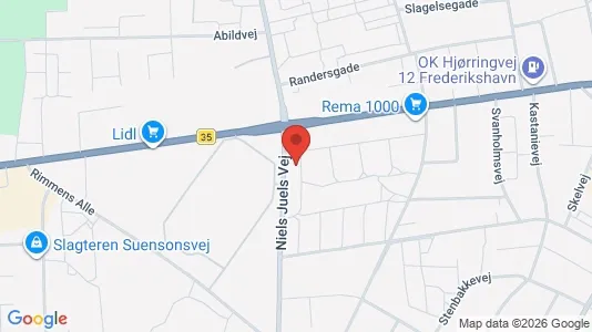 Apartments for rent i Frederikshavn - kort over placeringen