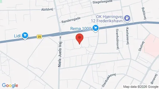 Apartments for rent i Frederikshavn - kort over placeringen