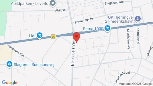 Apartments for rent i Frederikshavn - kort over placeringen