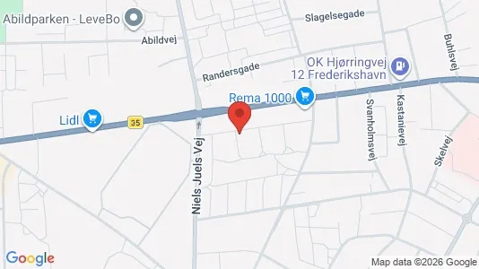 Apartments for rent i Frederikshavn - kort over placeringen