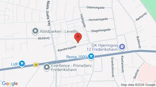 Apartments for rent i Frederikshavn - kort over placeringen