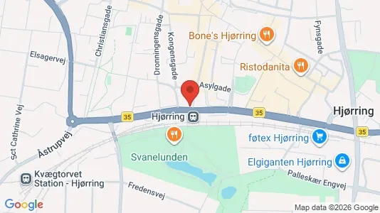 Apartments for rent i Hjørring - kort over placeringen
