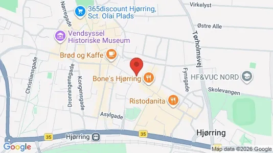 Apartments for rent i Hjørring - kort over placeringen
