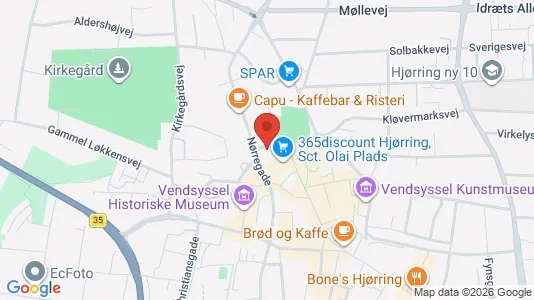 Apartments for rent i Hjørring - kort over placeringen