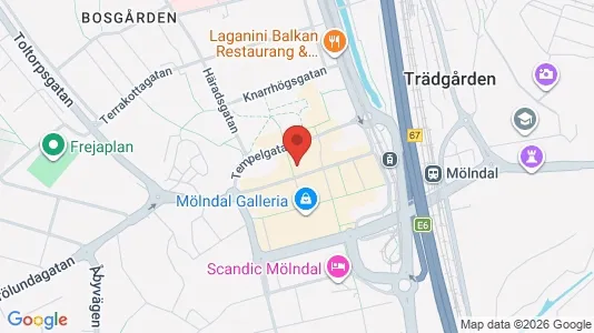 Apartments for rent i Mölndal - kort over placeringen