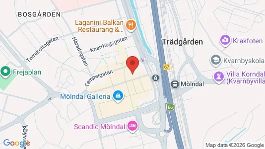 Apartments for rent i Mölndal - kort over placeringen