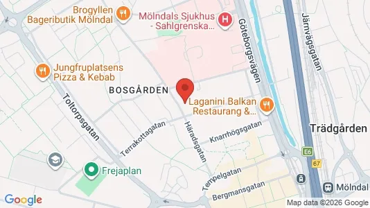 Apartments for rent i Mölndal - kort over placeringen