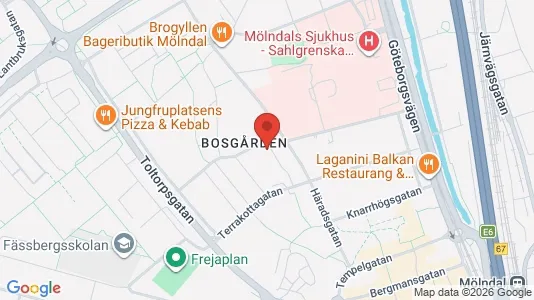Apartments for rent i Mölndal - kort over placeringen