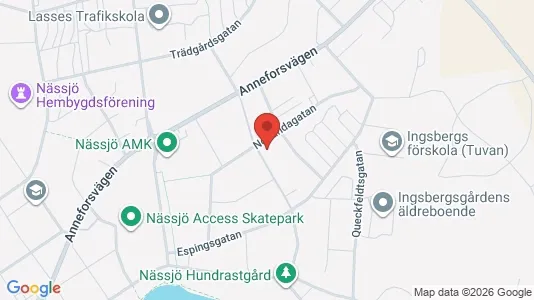 Apartments for rent i Nässjö - kort over placeringen