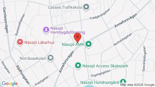 Apartments for rent i Nässjö - kort over placeringen