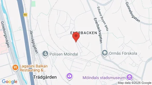 Apartments for rent i Mölndal - kort over placeringen