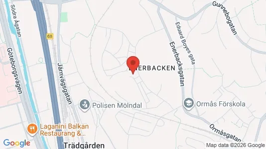 Apartments for rent i Mölndal - kort over placeringen