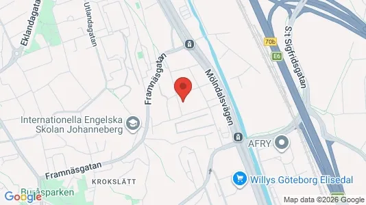 Apartments for rent i Johanneberg - kort over placeringen