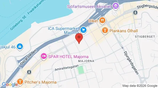 Apartments for rent i Majorna-Linné - kort over placeringen