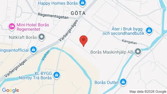 Apartments for rent i Borås - kort over placeringen