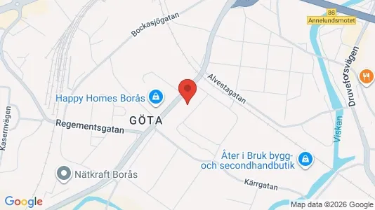 Apartments for rent i Borås - kort over placeringen
