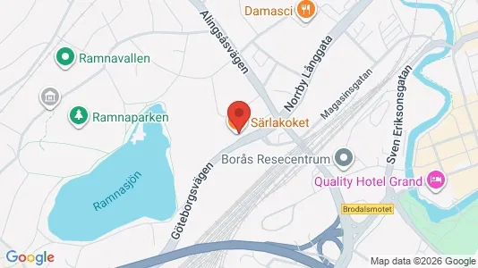 Apartments for rent i Borås - kort over placeringen