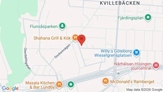 Apartments for rent i Lundby - kort over placeringen