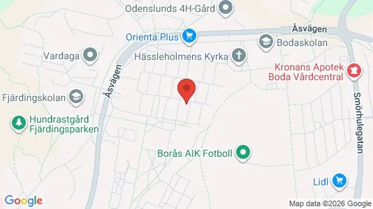 Apartments for rent i Borås - kort over placeringen