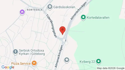 Apartments for rent i Gothenburg East - kort over placeringen