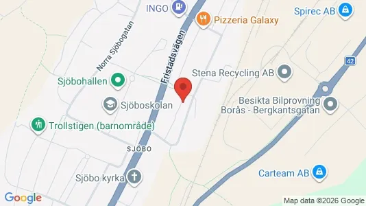 Apartments for rent i Borås - kort over placeringen