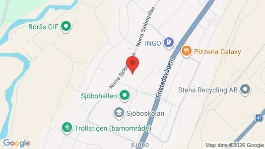 Apartments for rent i Borås - kort over placeringen