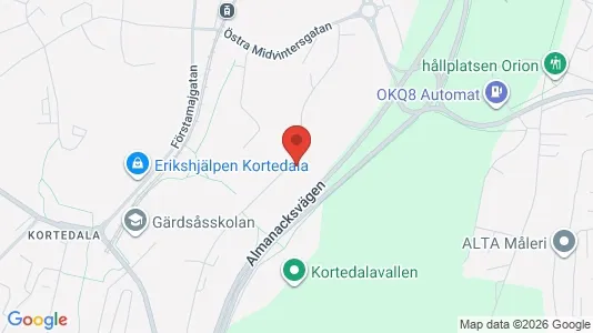 Apartments for rent i Gothenburg East - kort over placeringen