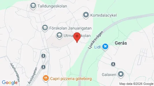 Apartments for rent i Gothenburg East - kort over placeringen