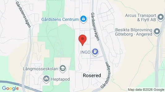 Apartments for rent i Angered - kort over placeringen