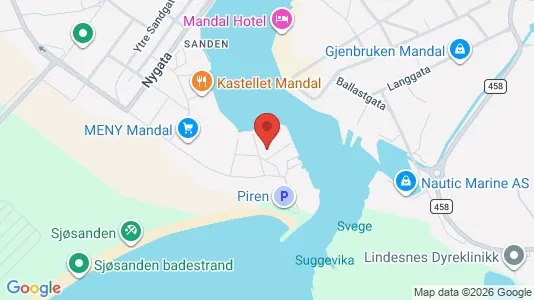 Apartments for rent i Mandal - kort over placeringen