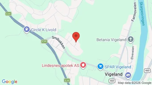 Rooms for rent i Lindesnes - kort over placeringen