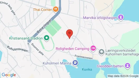 Apartments for rent i Kristiansand - kort over placeringen