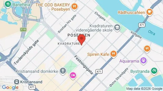 Apartments for rent i Kristiansand - kort over placeringen