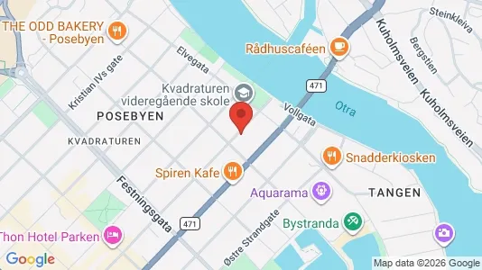 Apartments for rent i Kristiansand - kort over placeringen