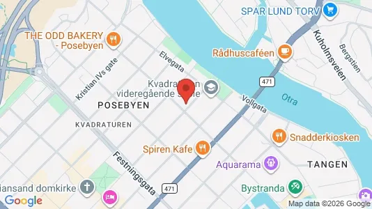 Apartments for rent i Kristiansand - kort over placeringen