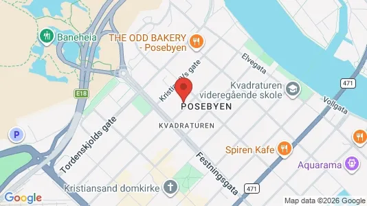 Apartments for rent i Kristiansand - kort over placeringen