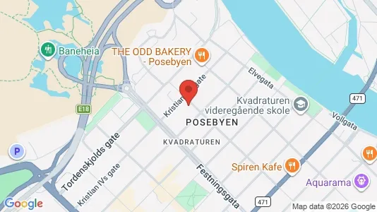 Rooms for rent i Kristiansand - kort over placeringen
