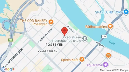 Rooms for rent i Kristiansand - kort over placeringen