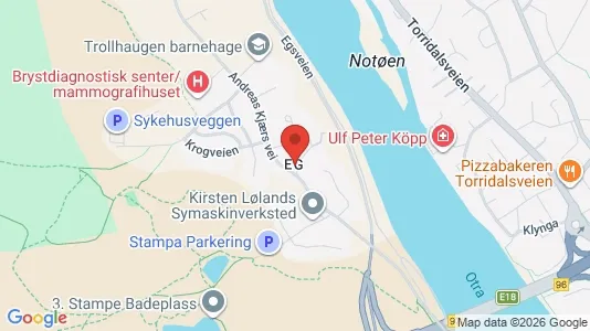 Rooms for rent i Kristiansand - kort over placeringen