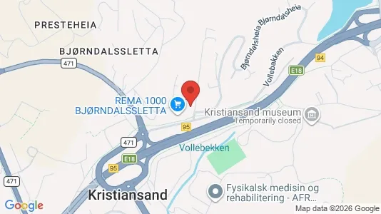 Apartments for rent i Kristiansand - kort over placeringen