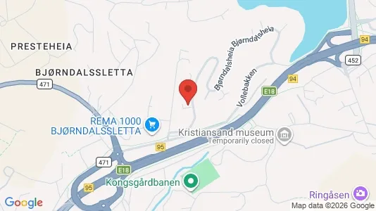 Apartments for rent i Kristiansand - kort over placeringen