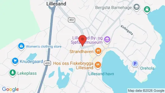 Apartments for rent i Lillesand - kort over placeringen