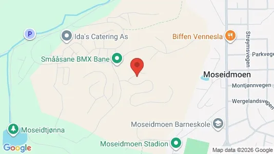 Rooms for rent i Vennesla - kort over placeringen
