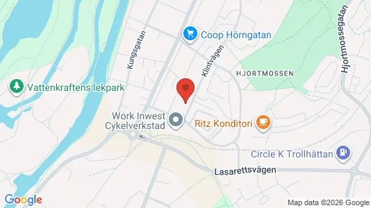 Apartments for rent i Trollhättan - kort over placeringen