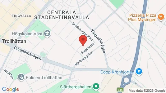 Apartments for rent i Trollhättan - kort over placeringen