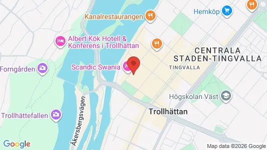 Rooms for rent i Trollhättan - kort over placeringen