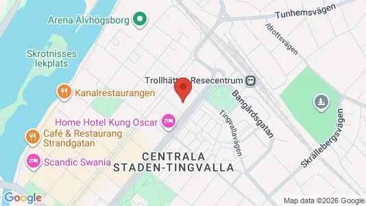 Apartments for rent i Trollhättan - kort over placeringen